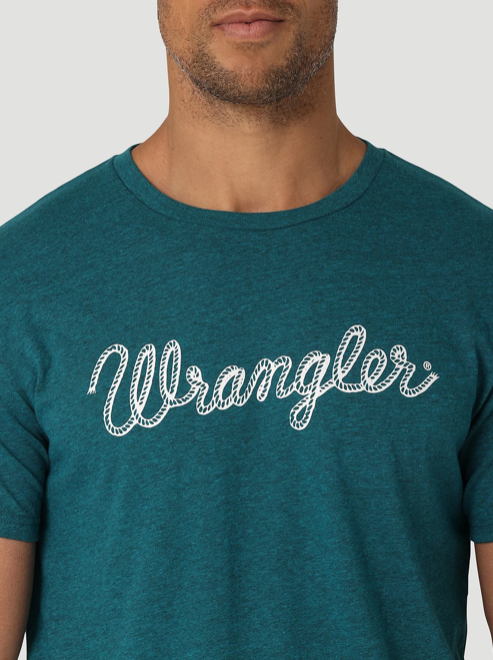 
                  
                    112325759 - Wrangler Men’s Rope Logo T-Shirt - Cyan Heather
                  
                
