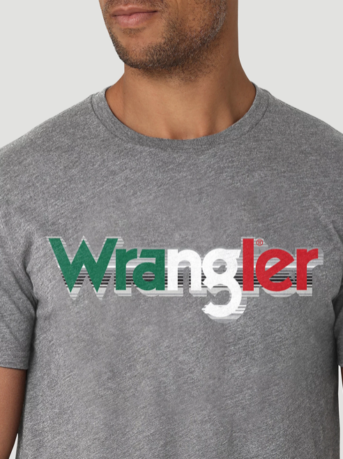 
                  
                    112325776 - Wrangler Men’s Mexico Flag Kabel T-Shirt - Graphite Heather
                  
                