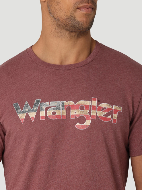 
                  
                    112325765 - Wrangler Men’s American Flag Kabel T-Shirt - Burgundy Heather
                  
                