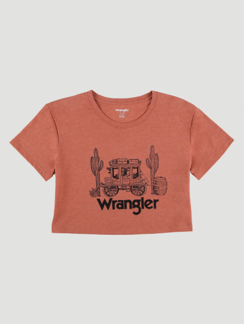 
                  
                    112326490 - Wrangler Women’s Stagecoach Boy Friend Crop Tee - Redwood
                  
                