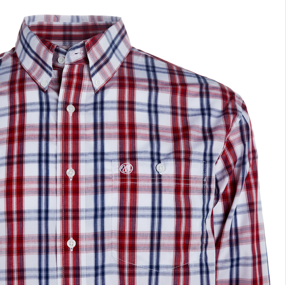 
                  
                    112324792 - Wrangler Men's LS Relaxed Fit Plaid Button-UP Shirt - Red/Navy Plaid
                  
                