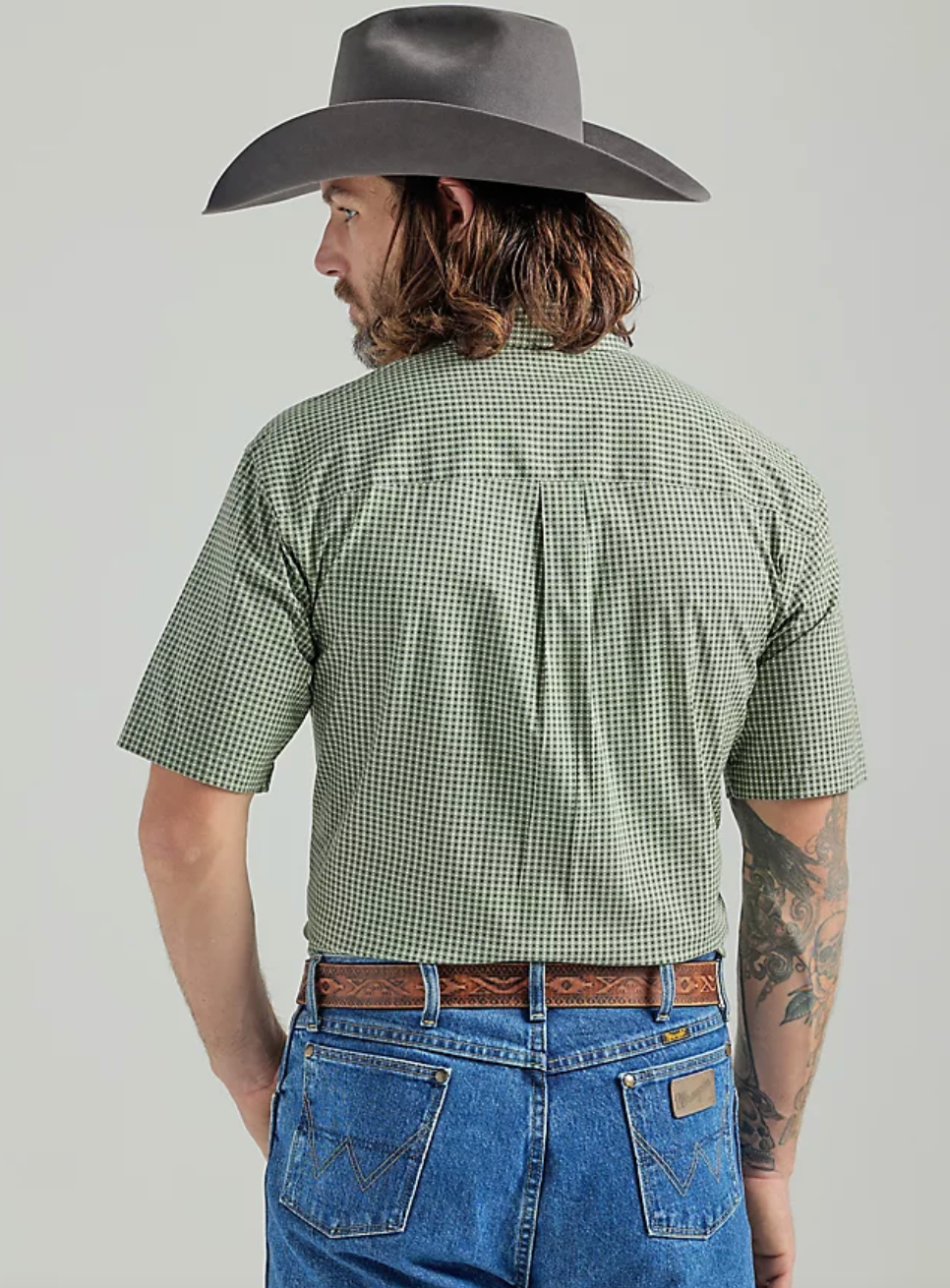 
                  
                    112324896 - Wrangler Men's George Strait Short Sleeve Shirt - Green
                  
                