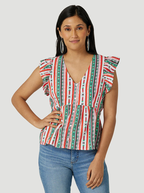 
                  
                    112327327 - Wrangler Women’s Southwestern Peplum Blouse - White Multi
                  
                