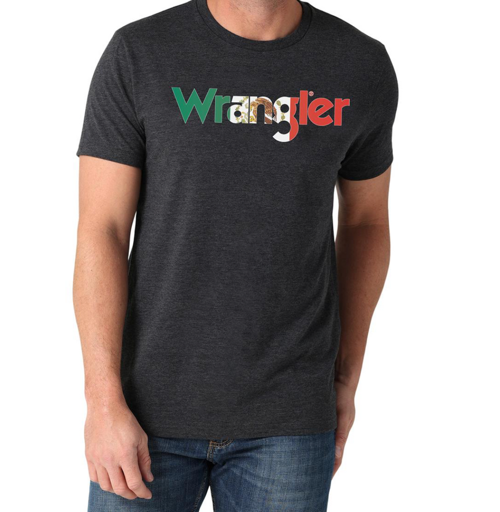 112325775 - Wrangler Men’s SS Tee- Caviar heat