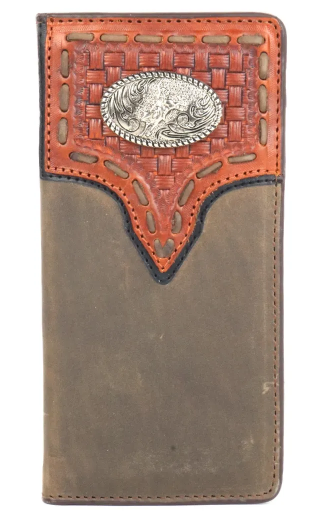 W-142 - Rockin Leather Rodeo Wallet - Concho Bull Rider