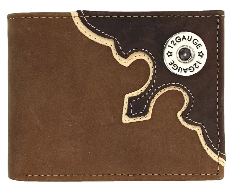 W-113 - Rockin Leather Leather Wallet - 12 Gauge